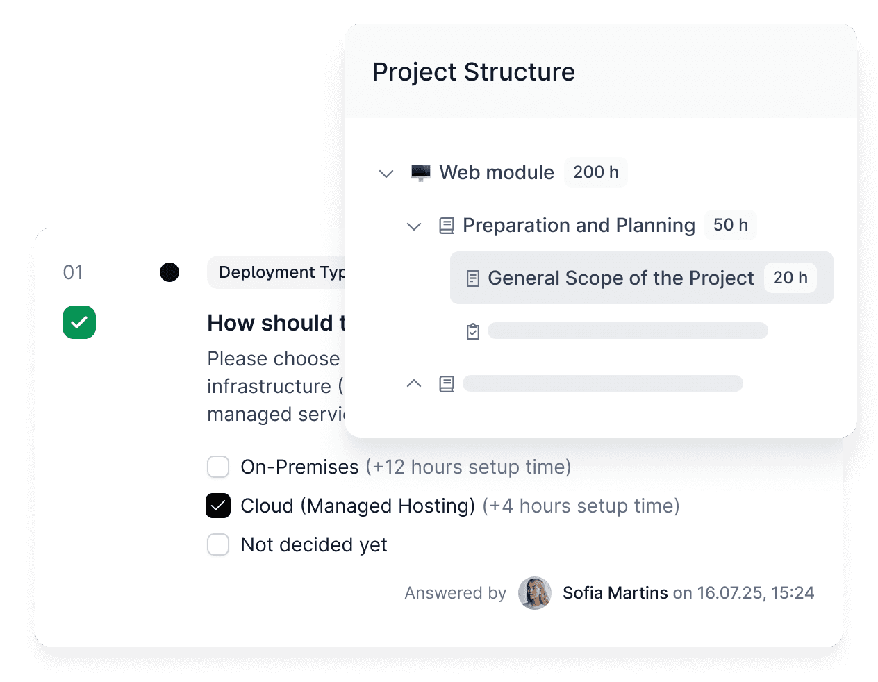Project templates and task planning in Leadtime