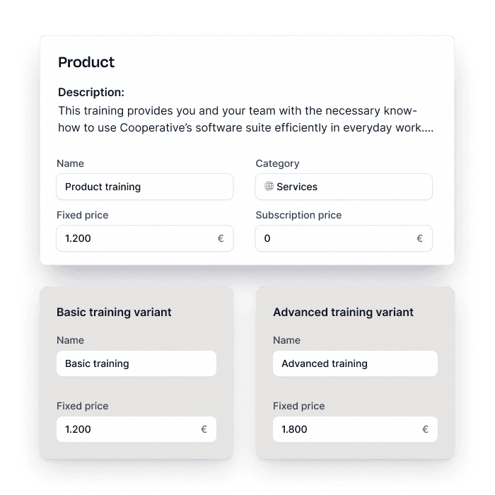 Product catalog