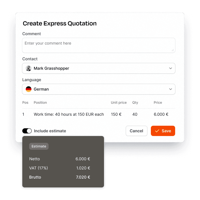 Express quotes