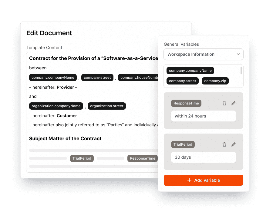Document templates